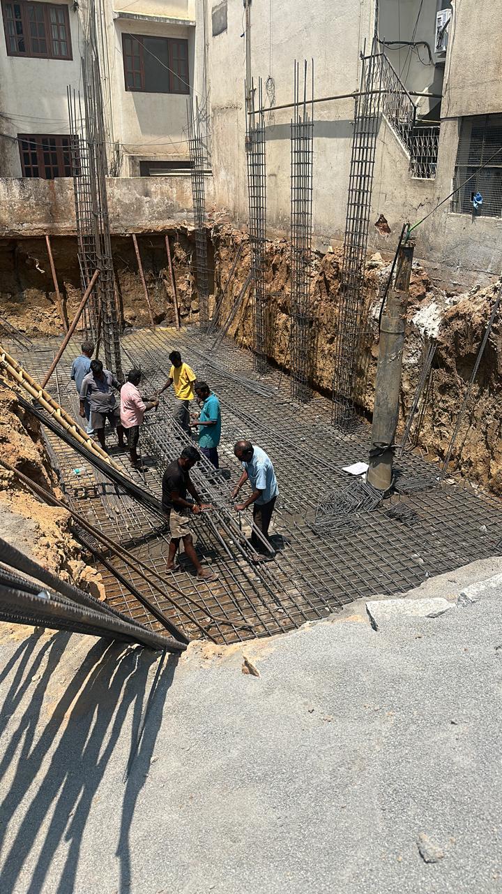 Onsite Construction 1 - Structural work in progress